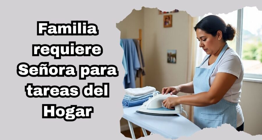 Pequeña familia requiere Señora para tareas del Hogar