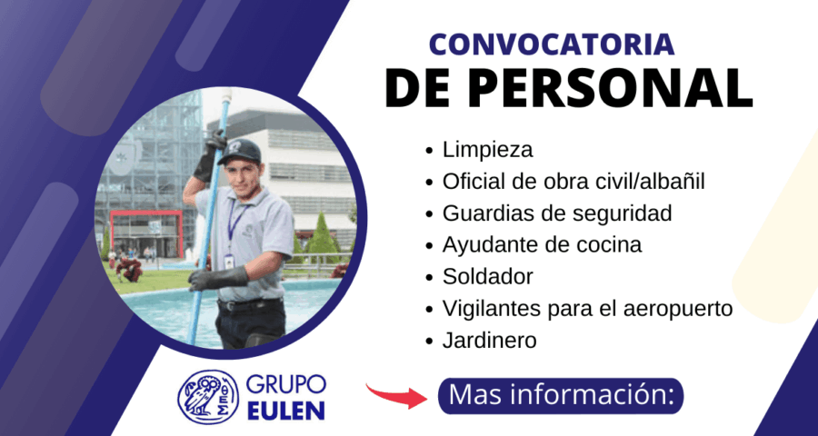 Personal diverso para trabajos en Grupo Eulen