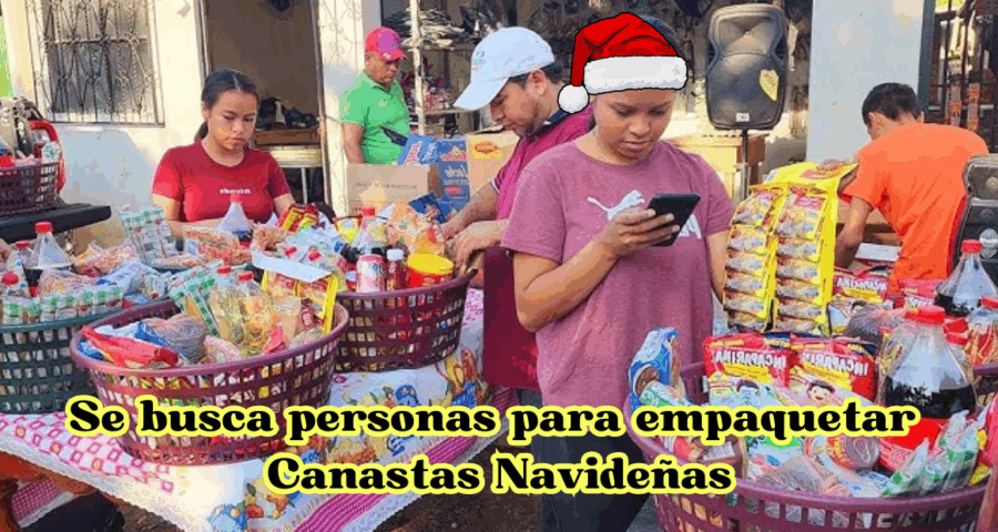 Postúlate y trabaja armando Canastas Navideñas