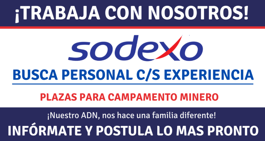 RECIENTE CONVOCATORIA DE TRABAJO EN SODEXO SERVICIOS DE CALIDAD DE VIDA