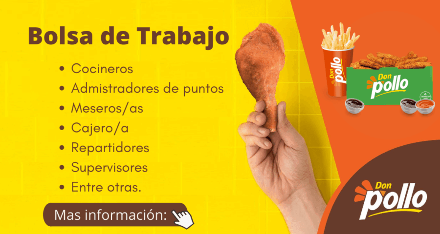 Reciente convocatoria de trabajo -Don Pollo