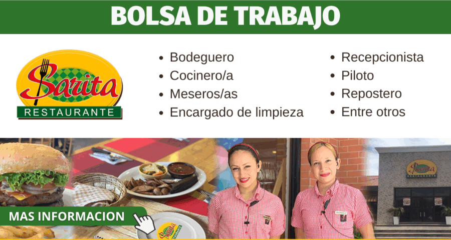 Restaurante Sarita busca personal de trabajo