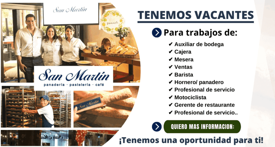 Restaurantes San Martin busca personal