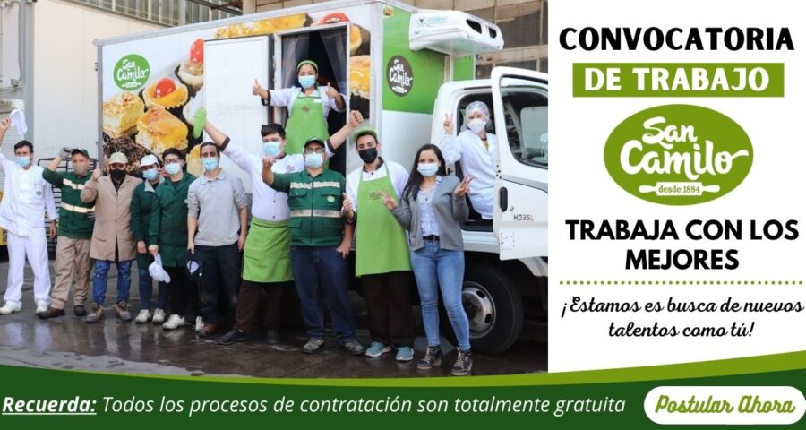 SAN CAMILO – Cadena de Panadería y Pastelería Requiere nuevos personal