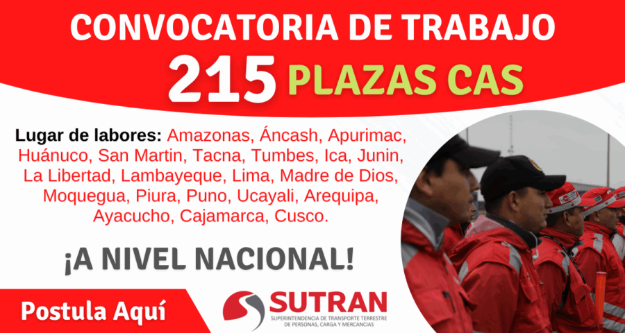 SUTRAN: Nos Encontramos En La Búsqueda De Nuevos Talentos a Nivel Nacional