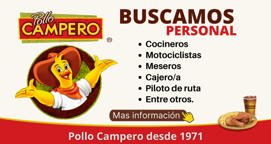 Se busca meseros, cocineros y repartidores – Pollo Campero