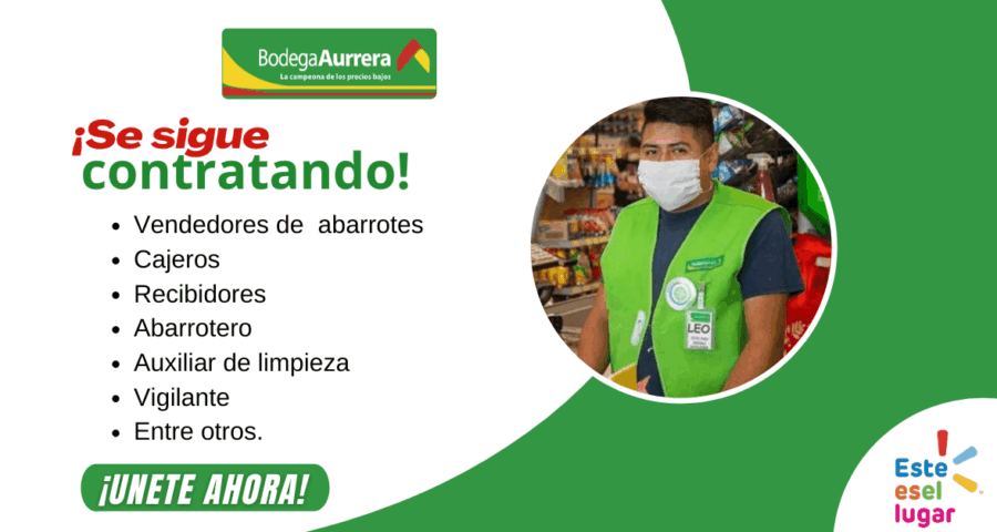 Se busca personal diverso para Bodega Aurrera