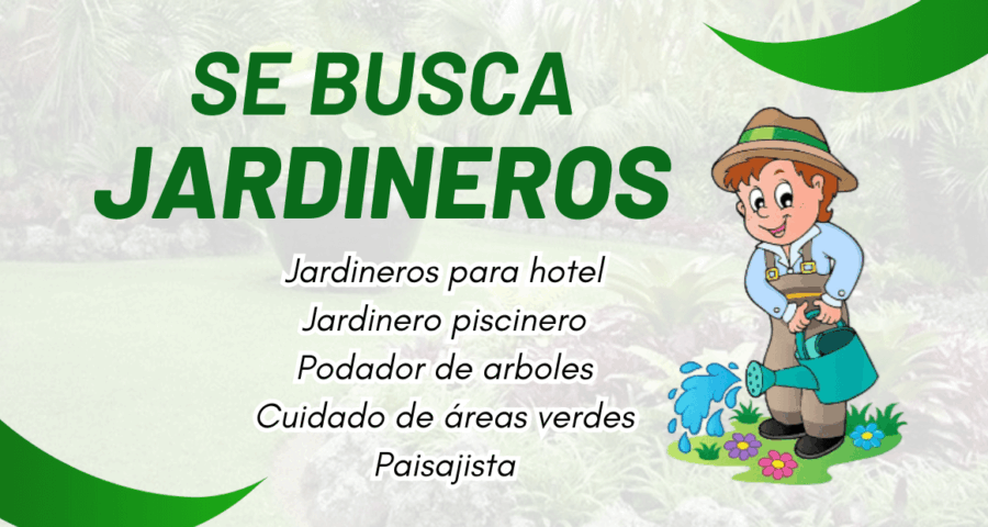 Se contrata Jardineros para el cuidado de parques