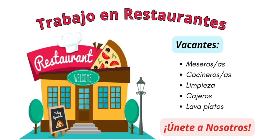 Se contrata personal para trabajar en Restaurantes