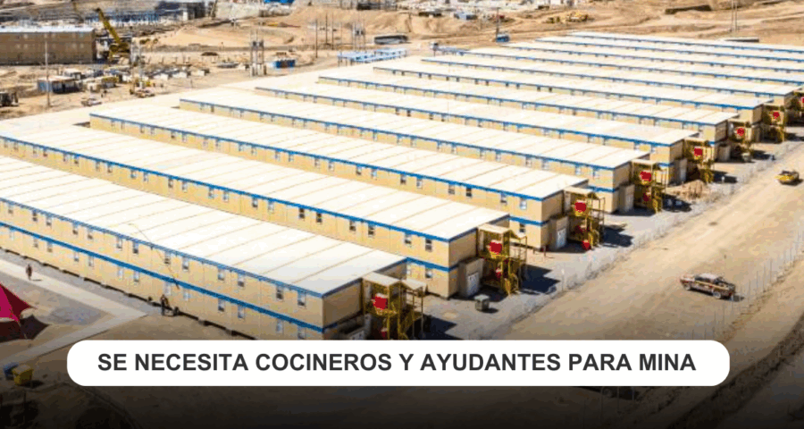 Se necesita cocineros y ayudante para campamento minero ¡Postúlate ya!