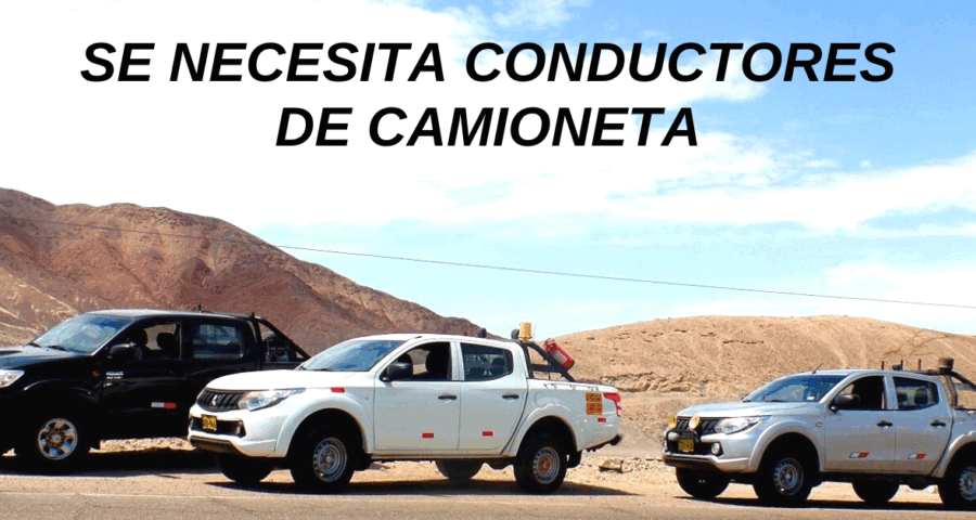 Se necesita conductor de camioneta para el sector minería y construcción ¡Únete!