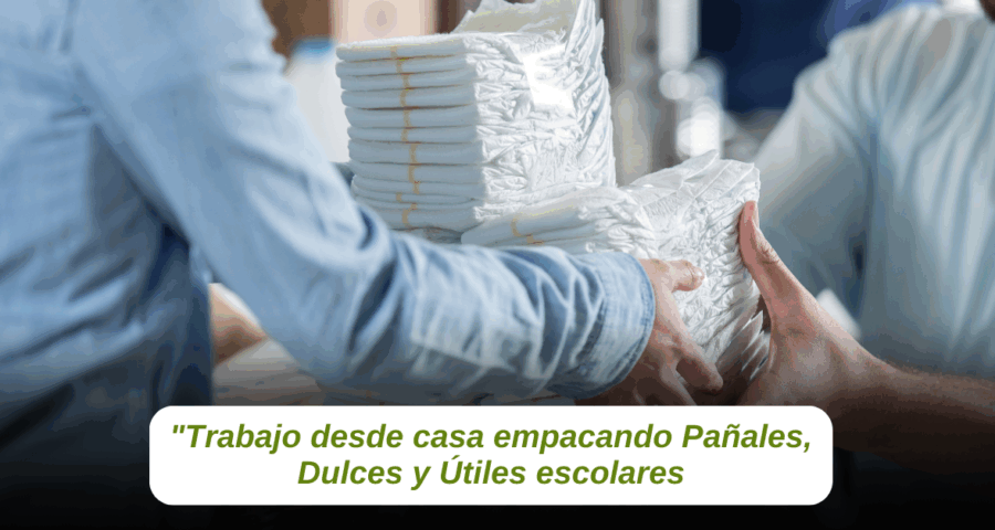 Se necesita personal para empacar pañales, dulces y útiles escolares desde casa