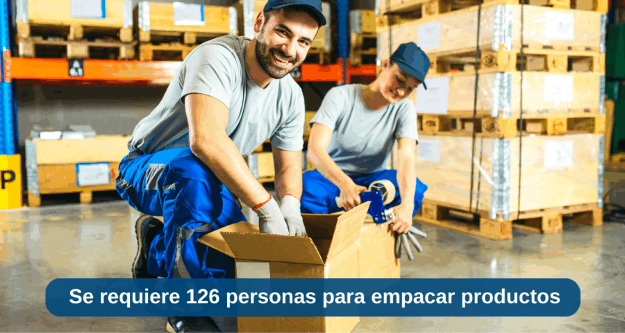 Se requiere 126 personas para empacar productos en diferentes empresas