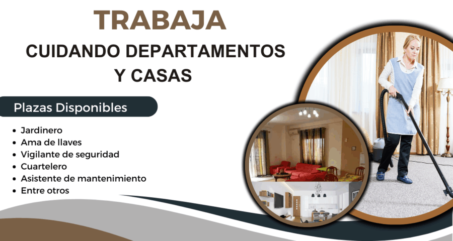 Se requiere Pareja para Cuidar Departamentos y Casas