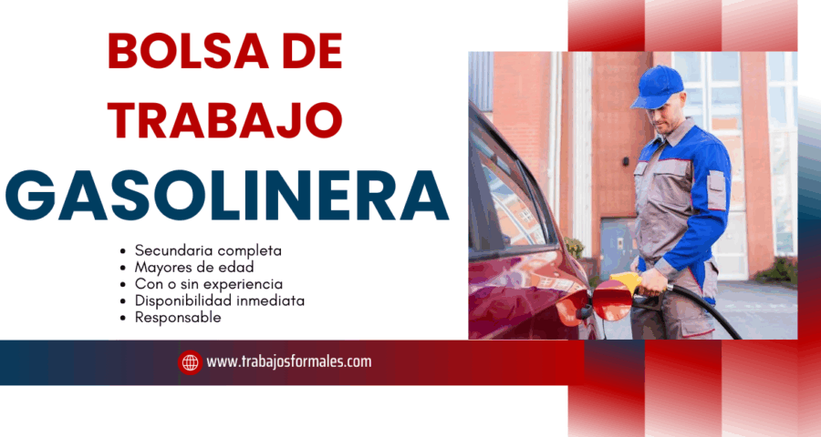Se requiere personas con disponibilidad inmediata para trabajar en GASOLINERA