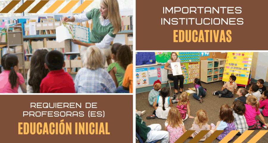Se requieren profesoras (es) para educación inicial en importantes instituciones educativas