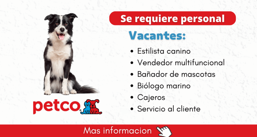 Tienda veterinaria busca personal de trabajo