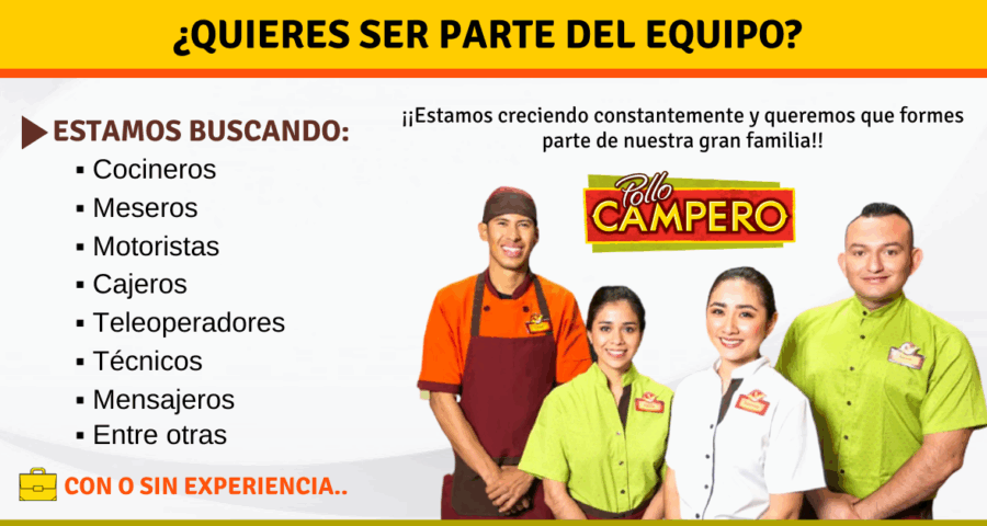 Trabaja Para Pollo Campero, Empresa Líder En Diferentes Países y Continentes