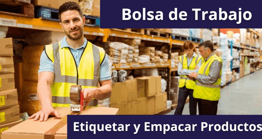 Trabajos de empacadora y etiquetado de productos