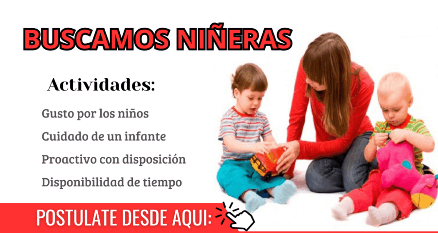Trabajos de niñera con o sin experiencia
