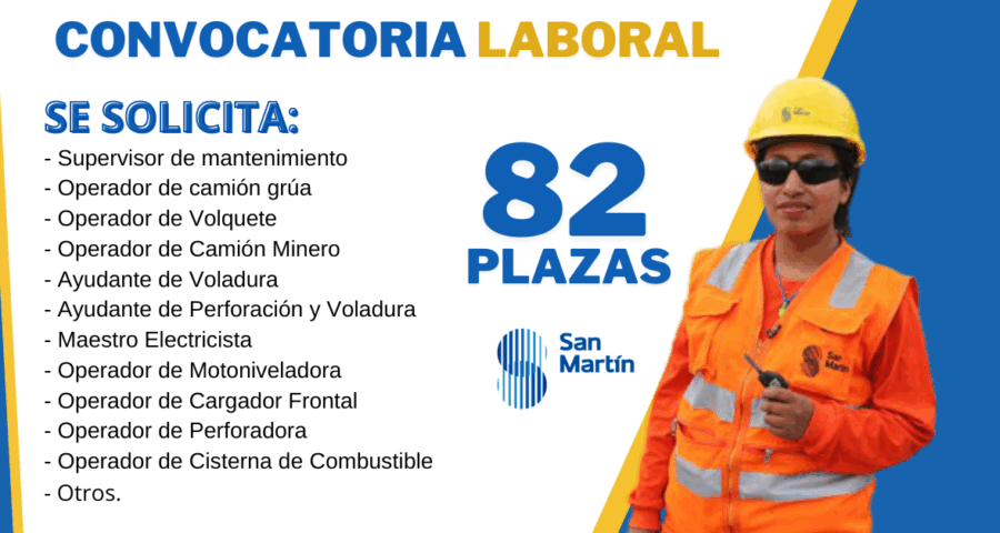 Únete Al Equipo San Martín: Ofrece Nuevas ofertas Laborales Para Diferentes Especialidades