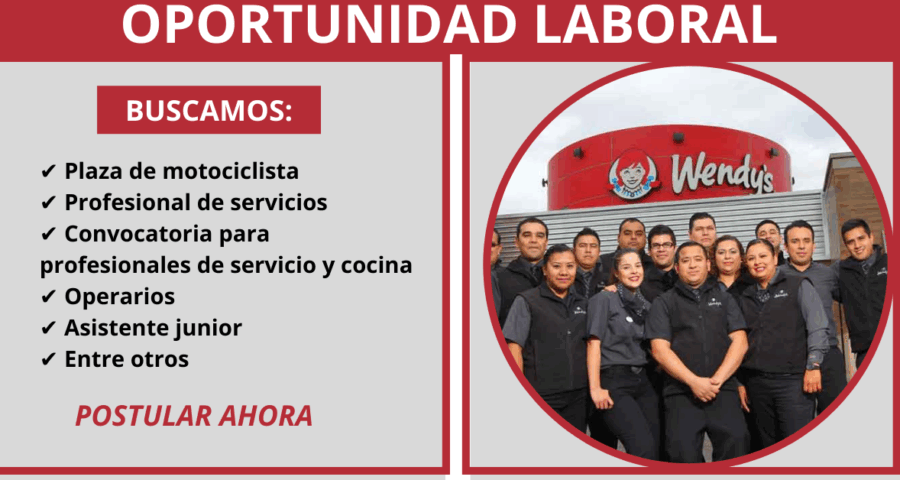 WENDYS-Esta en busca de nuevos trabajadores