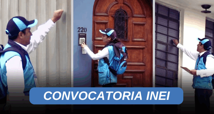 ¡Buscas trabajo? INEI lanza convocatoria con sueldo de hasta S/2.300 y S/2.000